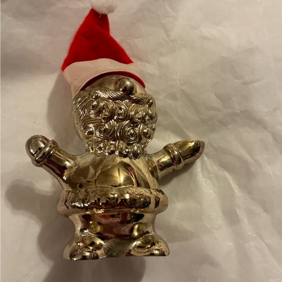 VINTAGE SANTA CANDLE HOLDER METAL JAPAN - Picture 7 of 8